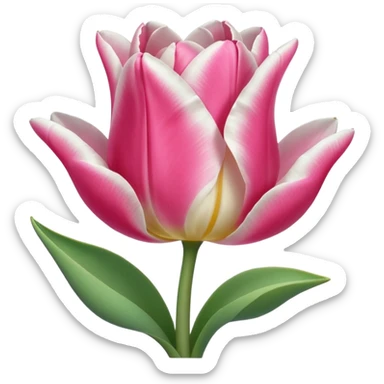 Oveja con un tulipán de color rosa sticker