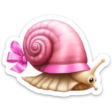 Snail with a pink bow  sticker