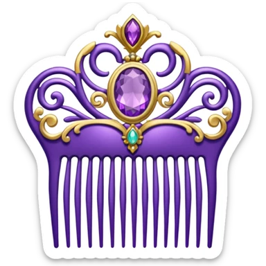 purple royal comb sticker