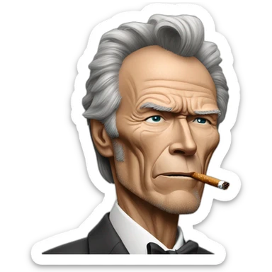 Nodrawing clint eastwood smoking sticker