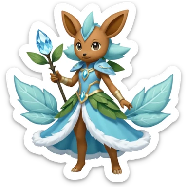 Furry Fey Glacial Genesect-Chespin-goddess sticker