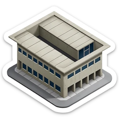 NATO military hangar isometry view sticker