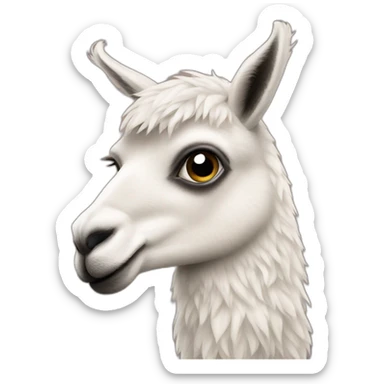 Llama en forma de U sticker
