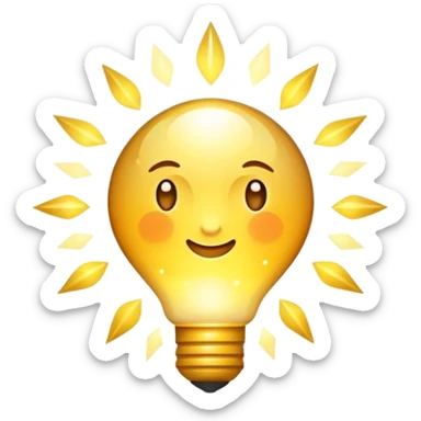 Bright gold shining light sticker