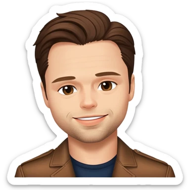 face of Sebastian Stan, winking sticker