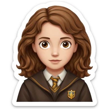 Hermione Granger with wavy hair sticker