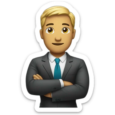 Bussiness man with arms crossed sticker