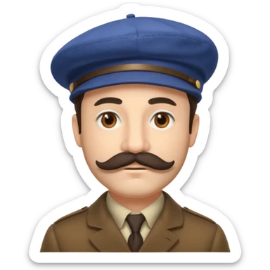 claude monet wearing beret sticker