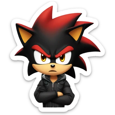 Shadow the Hedgehog angry sticker