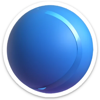 navy blue minimalist 3D sphere logo sticker