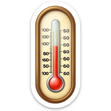 vintage thermometer sticker