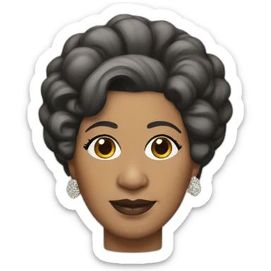 white aretha franklin sticker