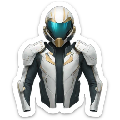 futuristic Galactic Vanguard Jackets armored sticker