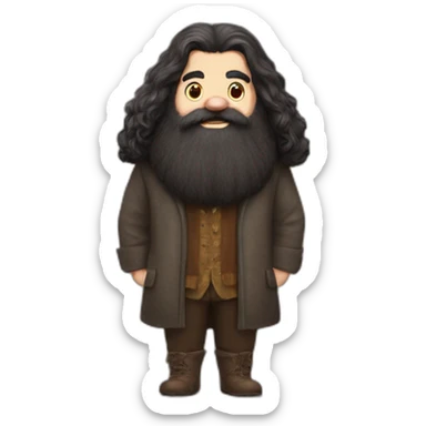 Hagrid whit sort hear sticker