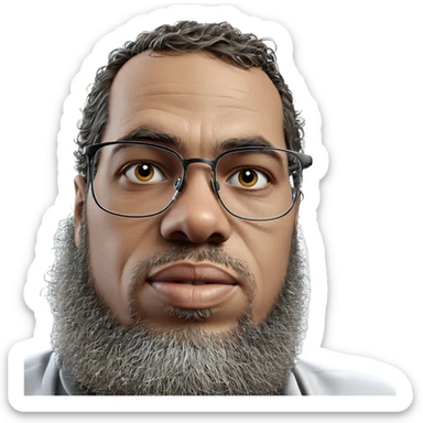 realistic portrait of a man sticker