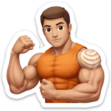 just muscle arm no body and no face sticker