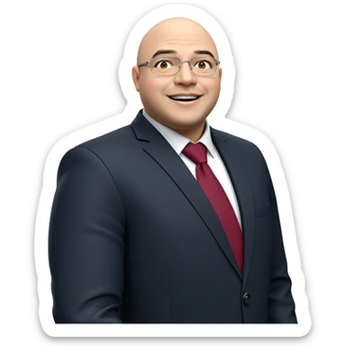 smiling man in formal outfit sticker