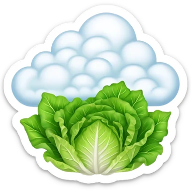Clouds made from Lettuce sticker