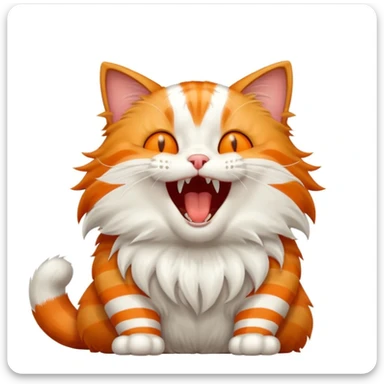 gatto che sbadiglia  sticker