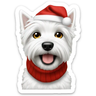 Chritmas jumpe with westie sticker