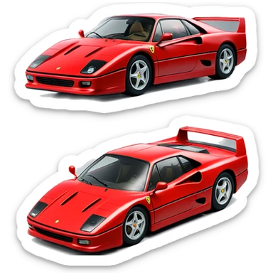 F40 ferrari red sticker