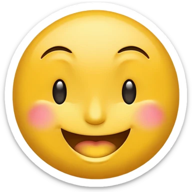 winking emoji with large LoL letters sticker