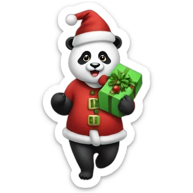 PANDA SANTA sticker