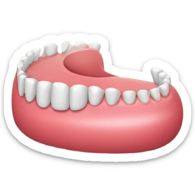 A pair of false teeth with legs, wearing a pair of slipper  sticker