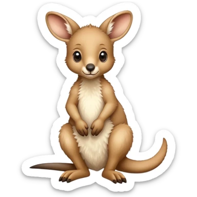 cute baby kangaroo joey sticker