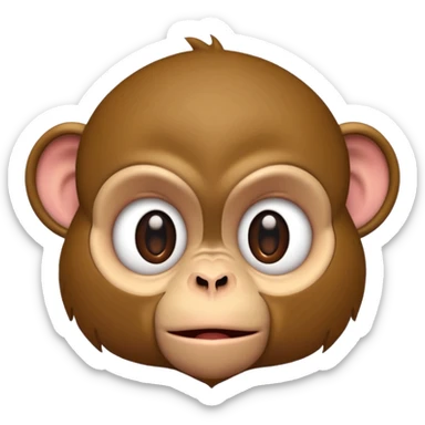 upset monkey rolling eyes sticker