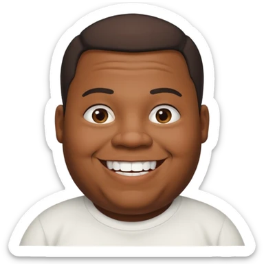 Fat black man with half of missing front tooth sticker