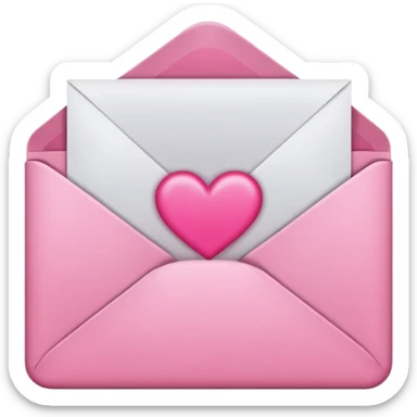 Pink love letter  sticker