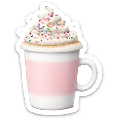 Light pink latte with sprinkles  sticker