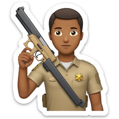 black man with a Glock pistol and Kriss Vector magazine sticker
