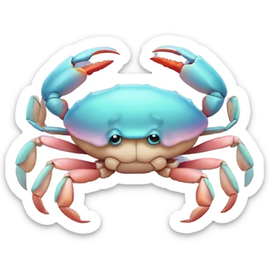 Pastel Crab sticker