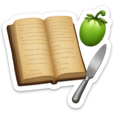recipe book sticker