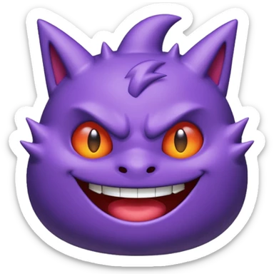 I want an Gengar (Pokemon) that looks cute. sticker
