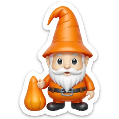   jeff koons halloween gnome inflatable sticker