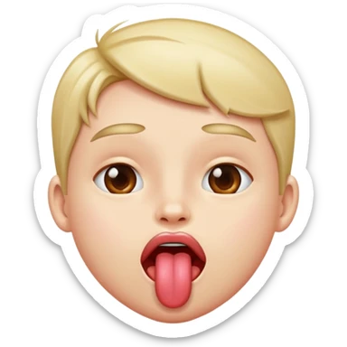 🤗 with tongue out sticker