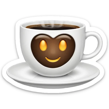 Une Tasse de cafe allongé sticker