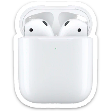 AirPods in  white case sticker