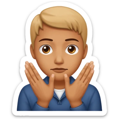 Une personne qui se frotte les mains avec un regard suspect  sticker