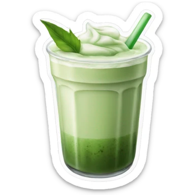 Iced matcha latte ohne Sahne und ohne Gesicht  sticker
