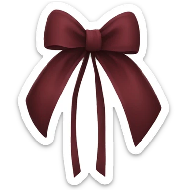 Dark red bow  sticker