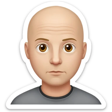 Bald man animal rights activist  sticker