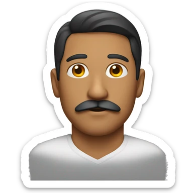 Man in his 30s, mexican mustache sticker