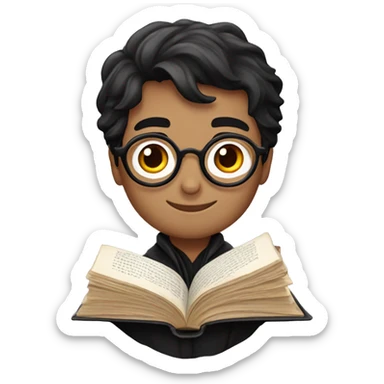 harry potter with book sticker