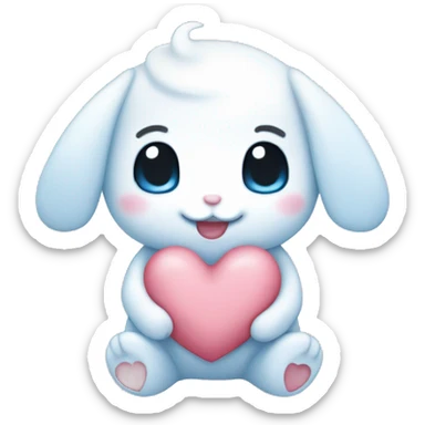 cinnamoroll heart  sticker