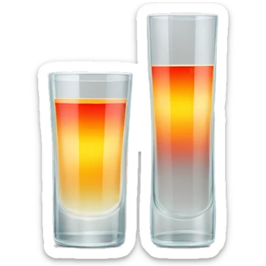 Tequila sunrise in long straight glass sticker