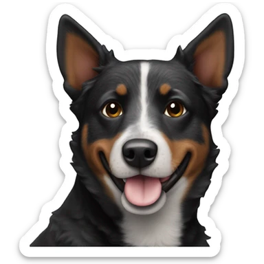 Black Australian cattle dog sticker
